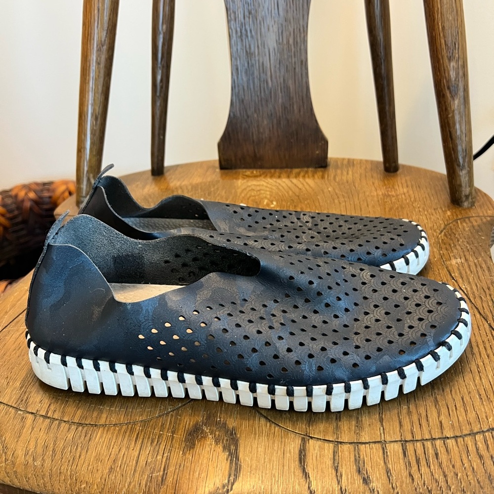 Stylish Black Perforated woman’s  Shoes